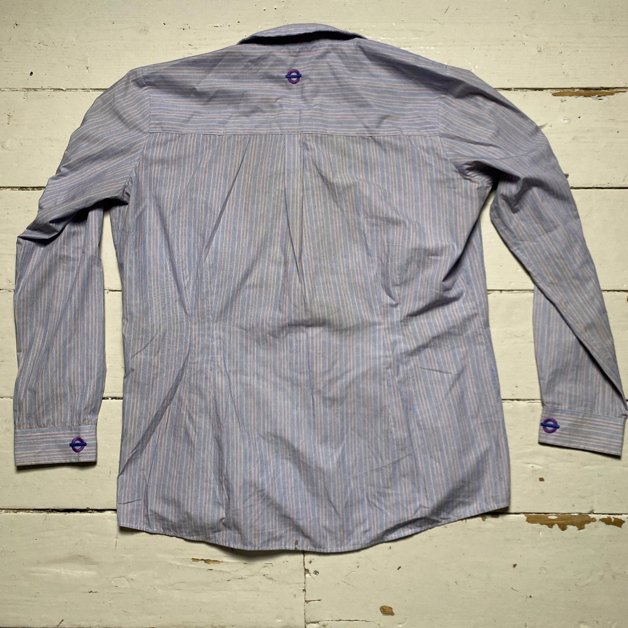 London Underground Purple Long Sleeve Shirts