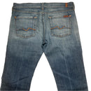 7 For All Mankind Navy Baggy Womens Straight Jeans (W 30)