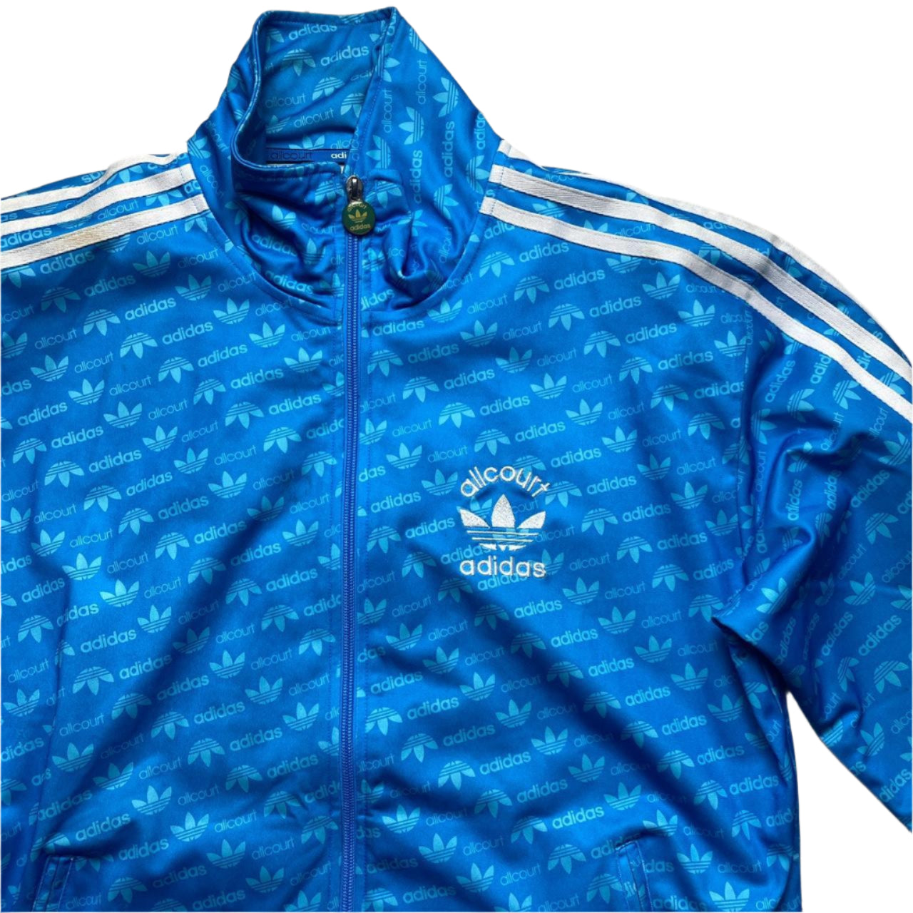 Adidas All Court Originals Blue and White Tracksuit Jacket (M)