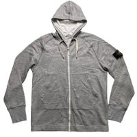 Stone Island Grey and White Light Hoodie (XL)