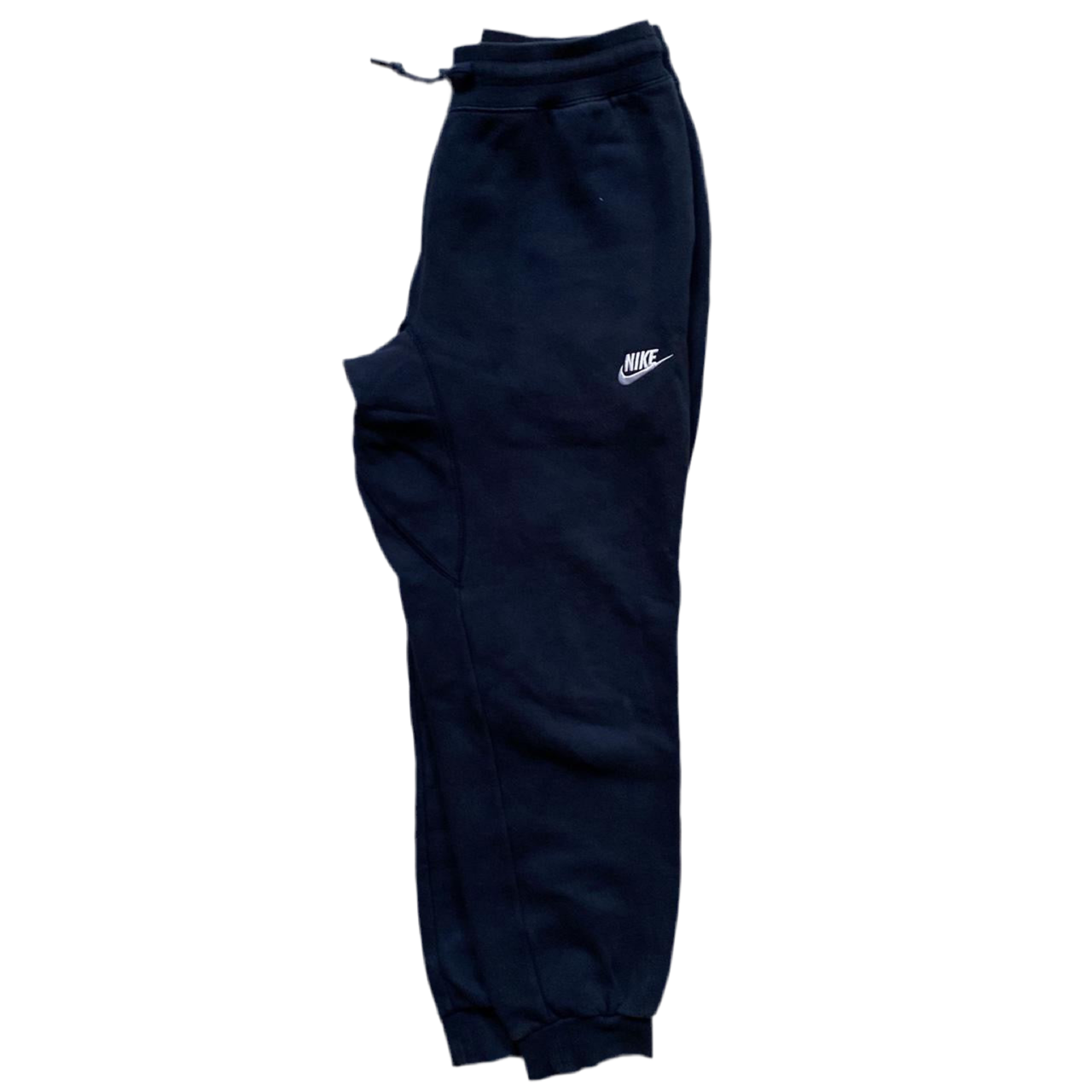 Nike White Swoosh Navy Joggers (M)
