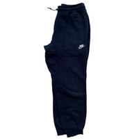 Nike White Swoosh Navy Joggers (M)