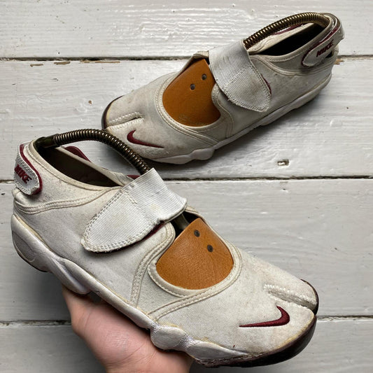 Nike Air Rift White and Burgundy Vintage 2001