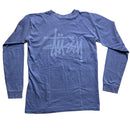 Stussy Blue Long Sleeve T Shirt (M)
