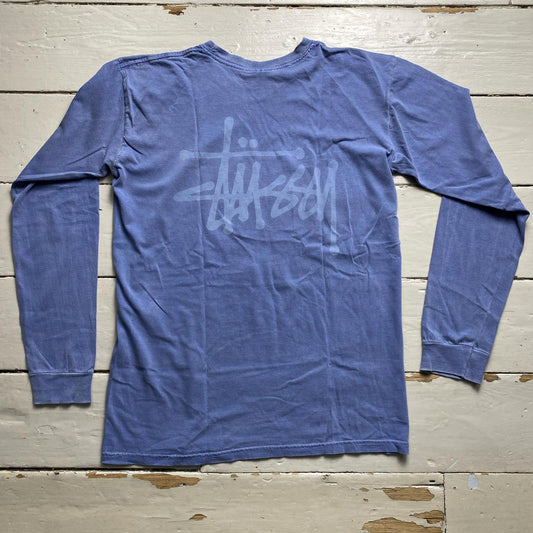 Stussy Blue Long Sleeve T Shirt