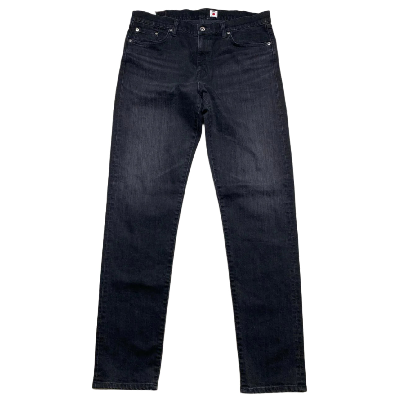 Edwin Dark Charcoal Black Regular Tapered Baggy Jeans (W 33)
