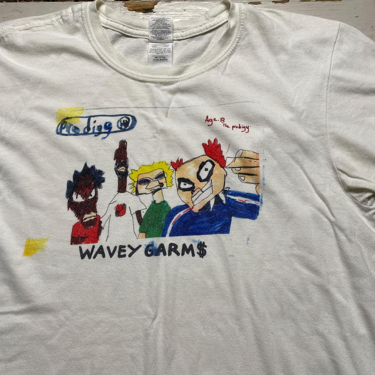 Wavey Garms The Prodigy Drawing White T Shirt