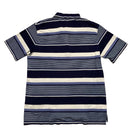 Yves Saint Laurent YSL Striped Navy Purple and White Polo Shirt (2XL)