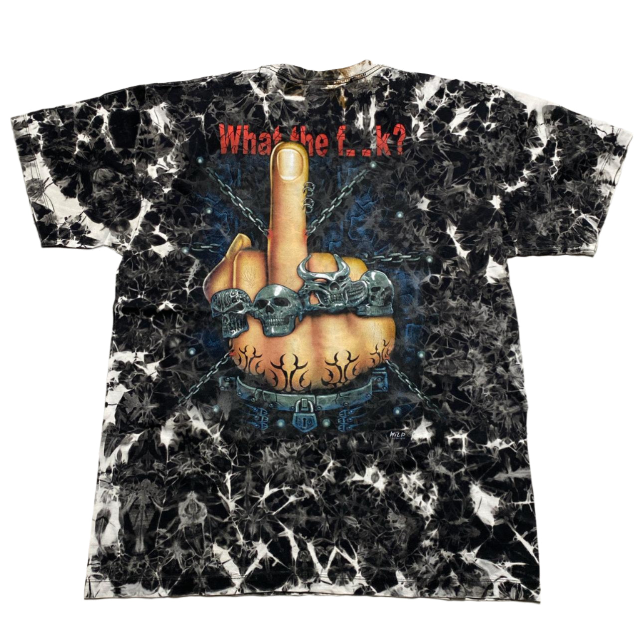 Wild What the F*ck Middle Finger Grunge Vintage 90’s T Shirt (XL)