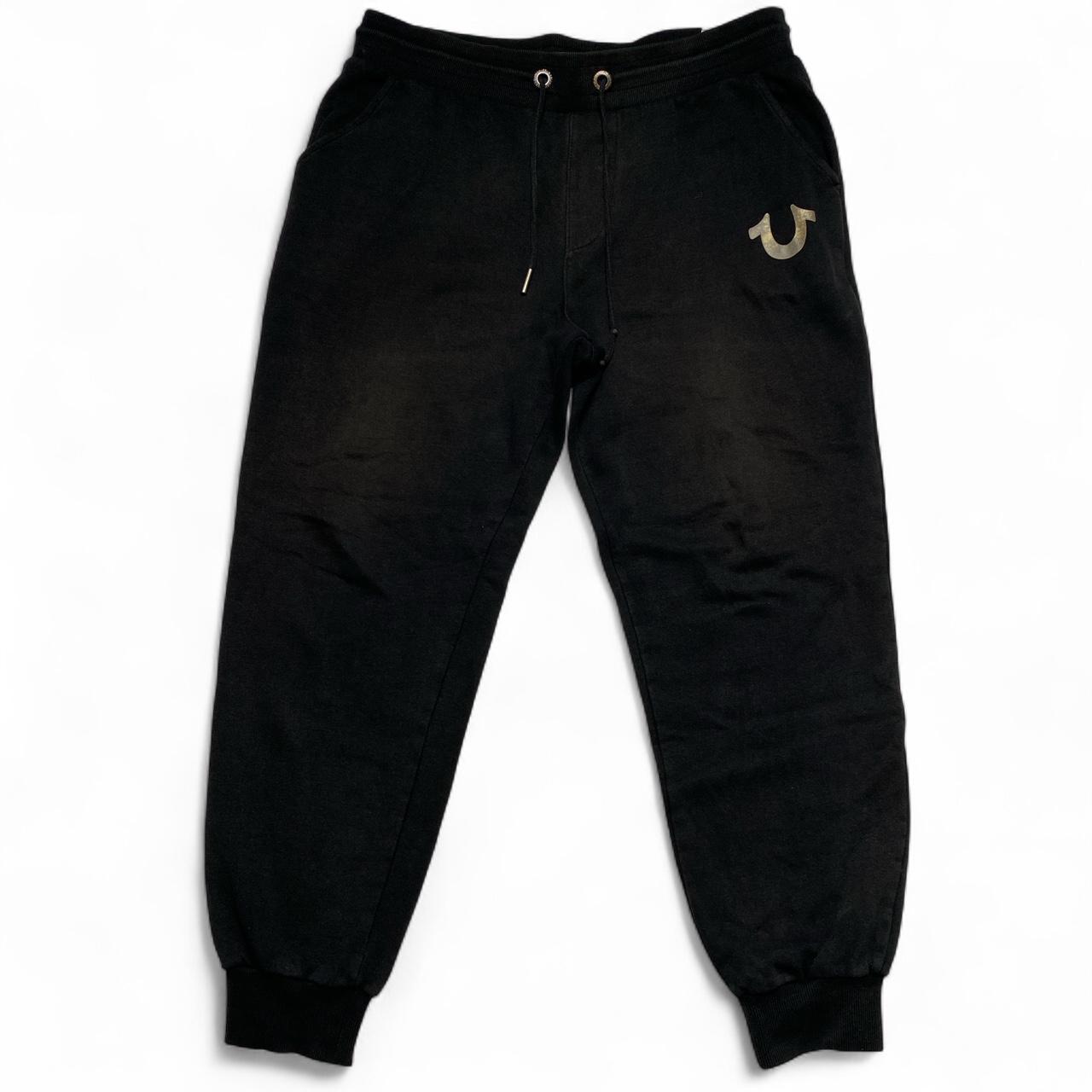 True Religion Black and Gold Baggy Joggers (M)