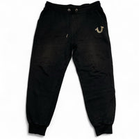 True Religion Black and Gold Baggy Joggers (M)