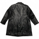 Worthington Black Leather Trench Coat Jacket (2XL)