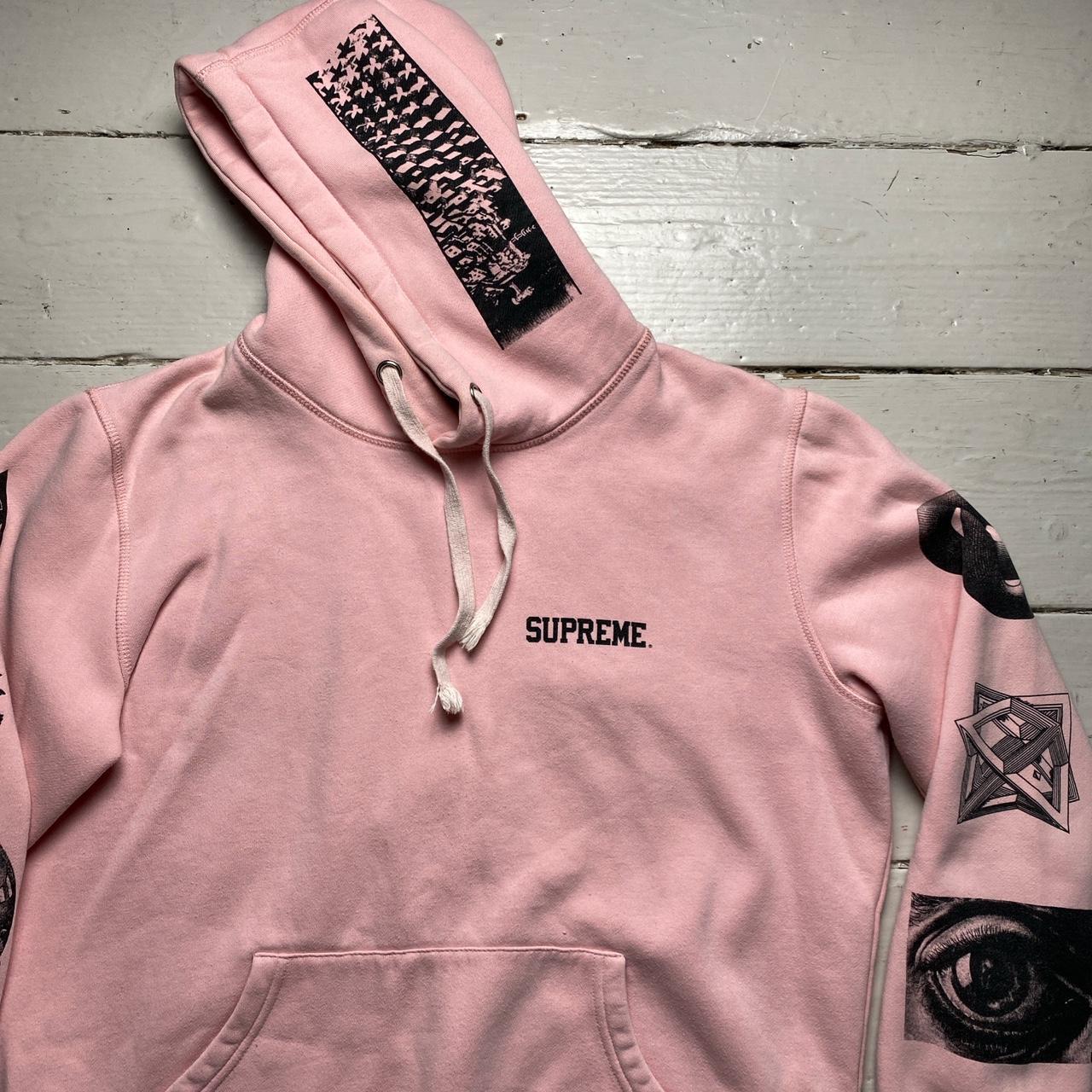 Supreme MC Esher Pink and Black Hoodie