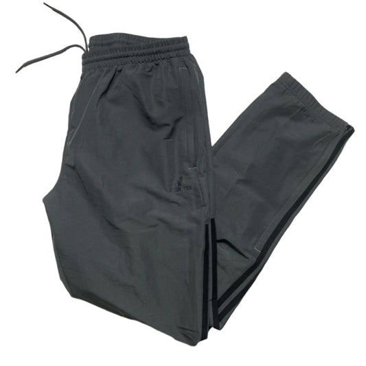 Adidas Grey and Black Shell Trackpant Baggy Bottoms (L)