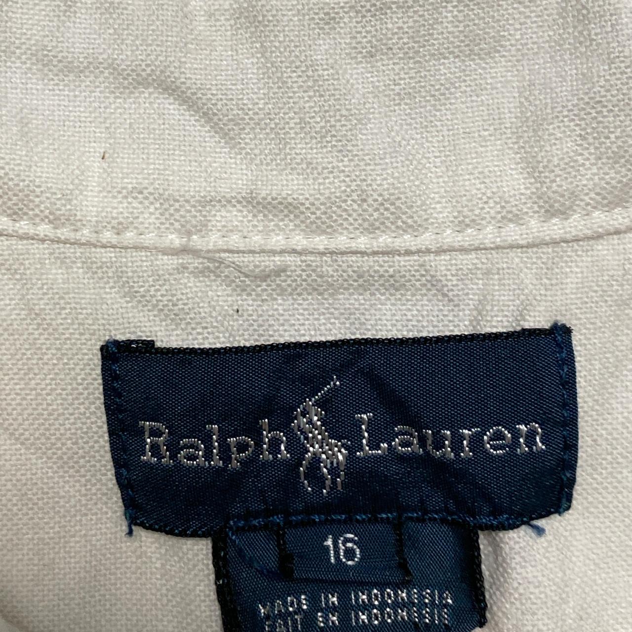 Polo Ralph Lauren Womens Big Pony White and Brown Long Sleeve Shirt (16)