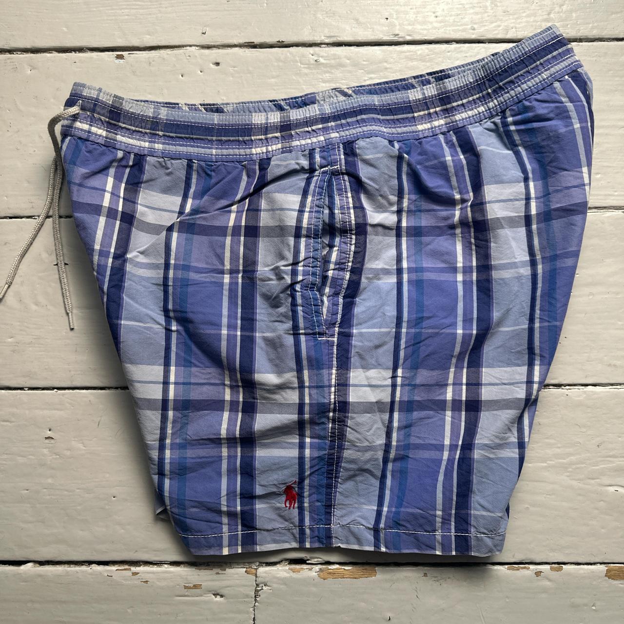 Polo Ralph Lauren Blue and White Checked Shorts