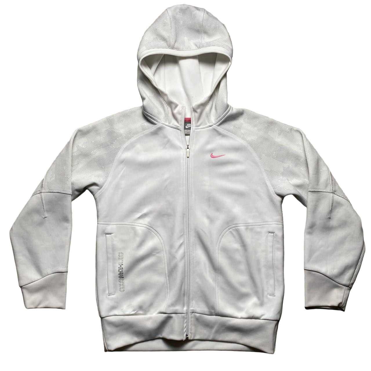 Nike Air Max LTD Vintage Womens White and Pink Hoodie (S)