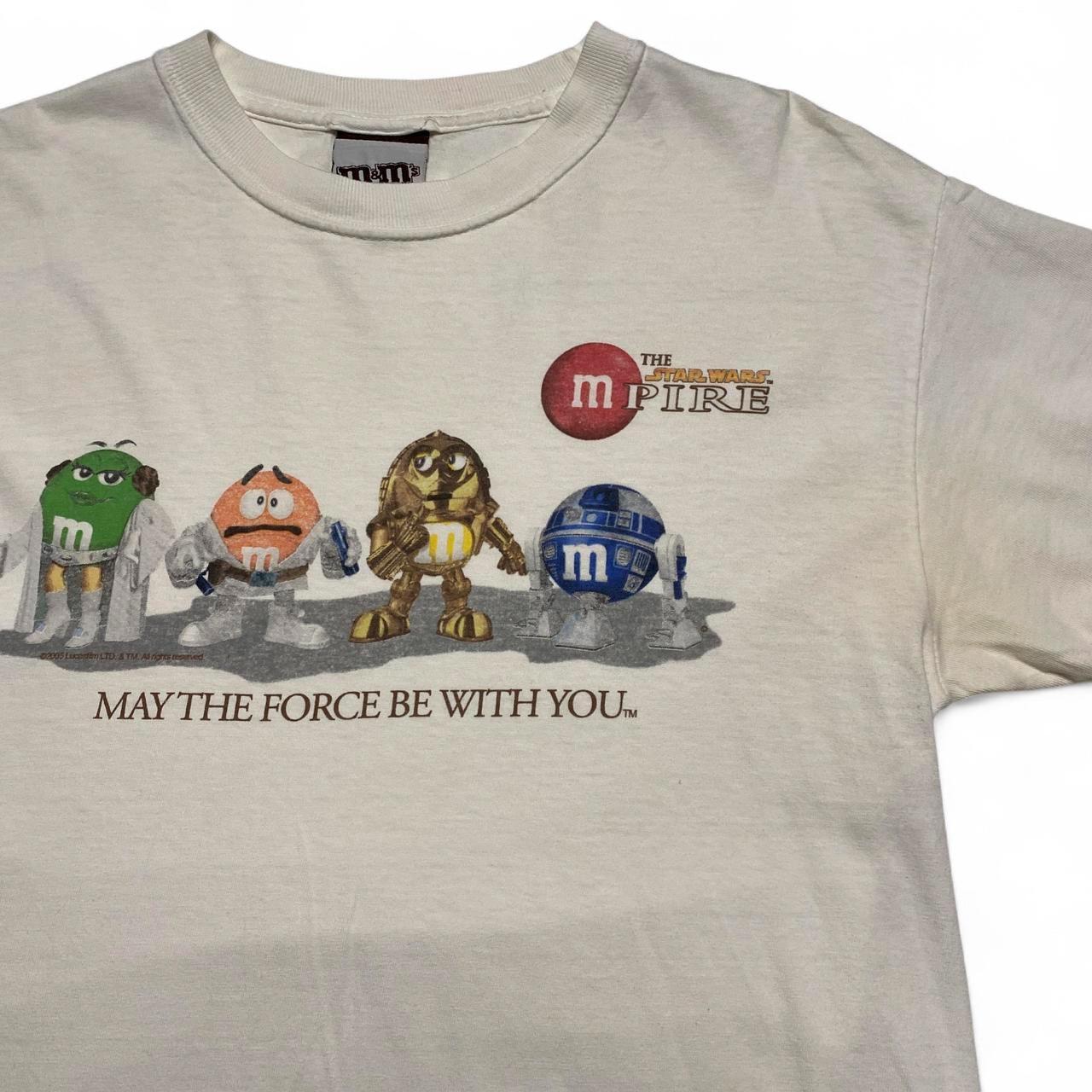 Star Wars M&Ms May The Force Be With You Vintage y2k White T Shirt (M)
