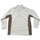 Columbia Thermal Cream White and Brown Quarter Zip Jumper (L)