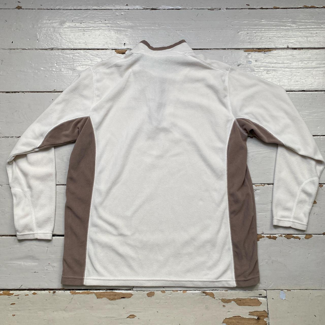 Columbia Thermal Cream White and Brown Quarter Zip Jumper