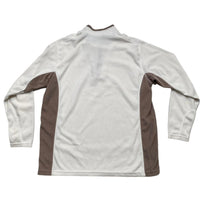 Columbia Thermal Cream White and Brown Quarter Zip Jumper (L)