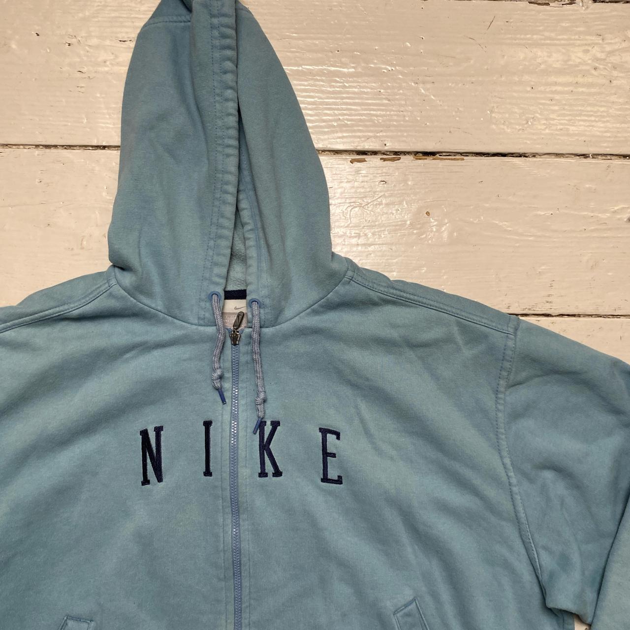 Nike Spellout Blue and And Navy Womens Vintage Zip Hoodie