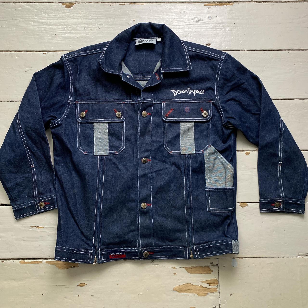 Down Impact Vintage 90’s Denim Jacket Navy and Silver