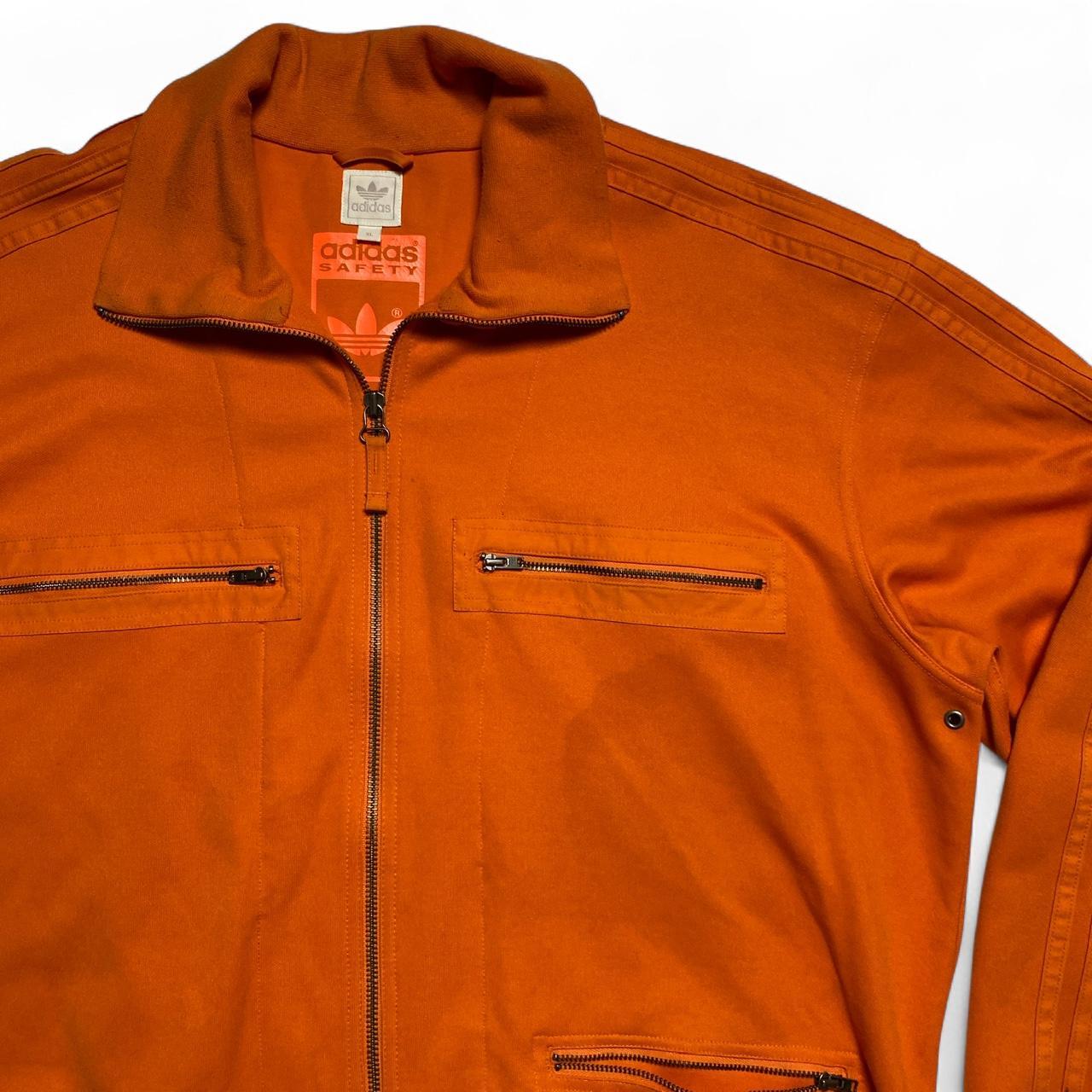 Adidas Safety Orange Zip Tracksuit Jacket (XL)