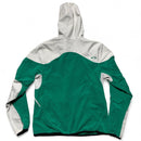Oakley Green and White Fleece Nylon Windbreaker (L)
