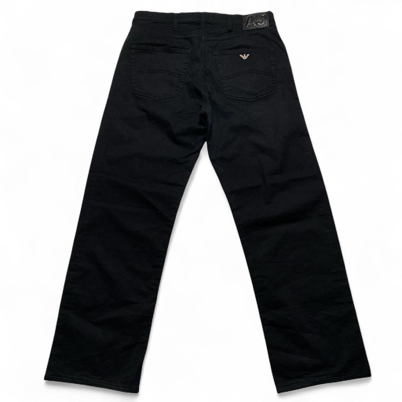 Armani Jeans Jet Black Trouser Jeans (34W)