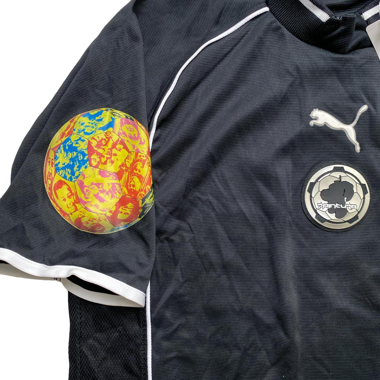 Puma Paintura Black and White Football Jersey (S)