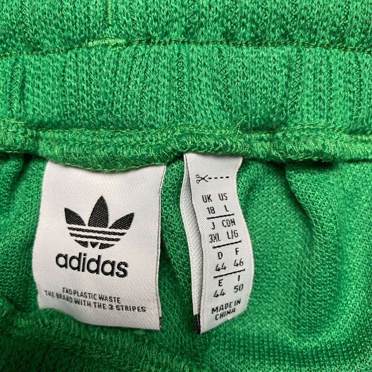 Adidas Green and White Baggy Flare Joggers (UK 18)