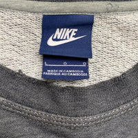 Nike Grey and White Swoosh Jumper (L)