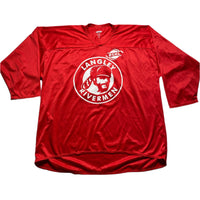 Red and white vintage Langley Rivermen hockey jersey (2XL)