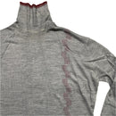 Wolsey Vintage 90’s Grey and Burgundy Turtle Neck Jumper (L)