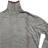 Wolsey Vintage 90’s Grey and Burgundy Turtle Neck Jumper (L)