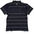 Nike Manchester United Vintage AIG 2007 2008 Black Blue and White Stripe Polo Shirt (L)