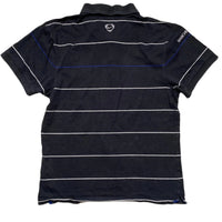 Nike Manchester United Vintage AIG 2007 2008 Black Blue and White Stripe Polo Shirt (L)