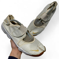 Nike Air Rift White and Gold Gumsole Tabi Split Toe Trainer Slippers