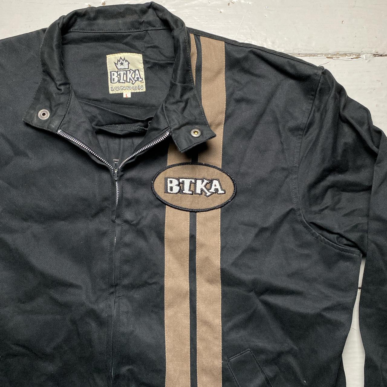 BTKA London Black and Brown Bomber Jacket