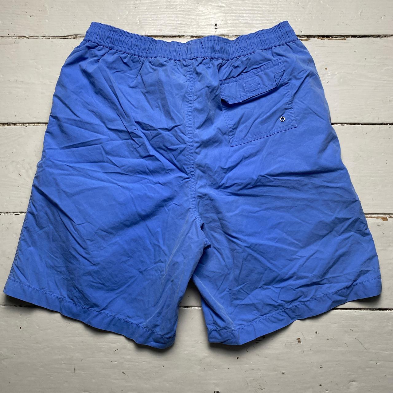 Polo Ralph Lauren Light Baby Blue and Yellow Pony Swim Shorts