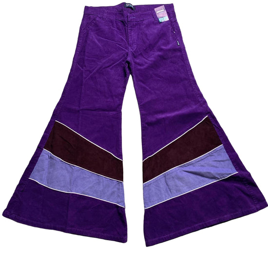 Spase Vintage Baggy Flare Corduroy Purple Trousers (34W)