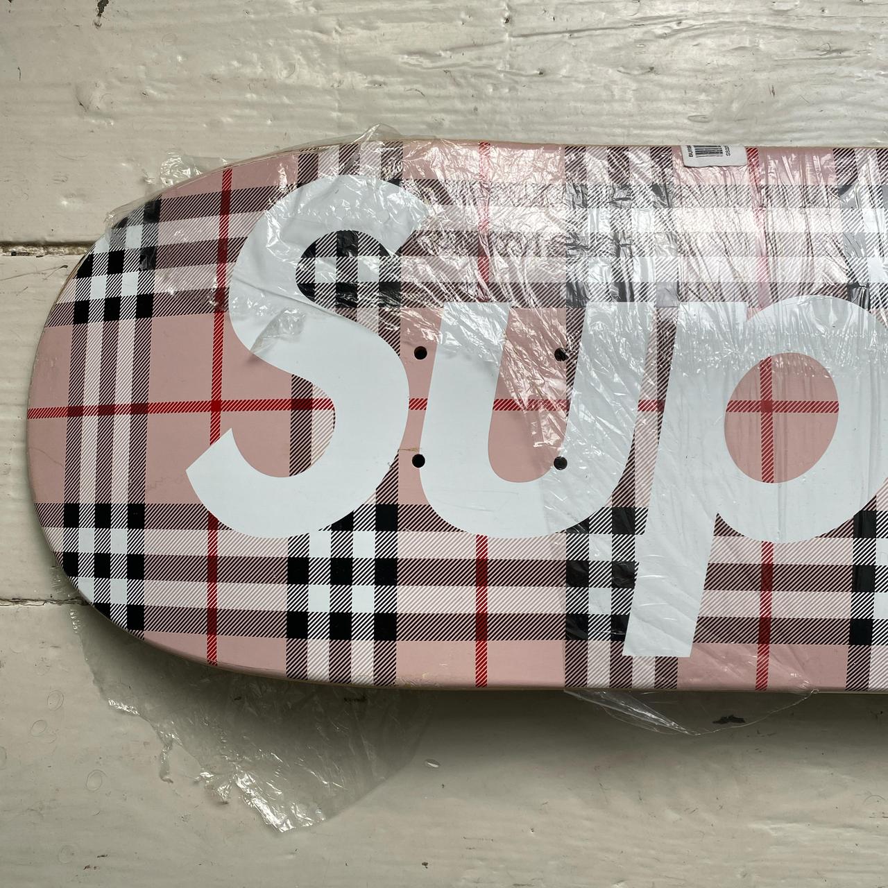 Burberry Pink Novacheck Skateboard Deck