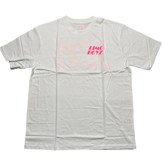 Limo Boyz White and Pink Puff Print T Shirt (XL)
