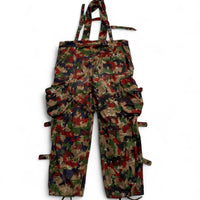 Swiss Camo M70 Camouflage Red Brown and Green Overall Cargo Dungaree Trousers (XL)