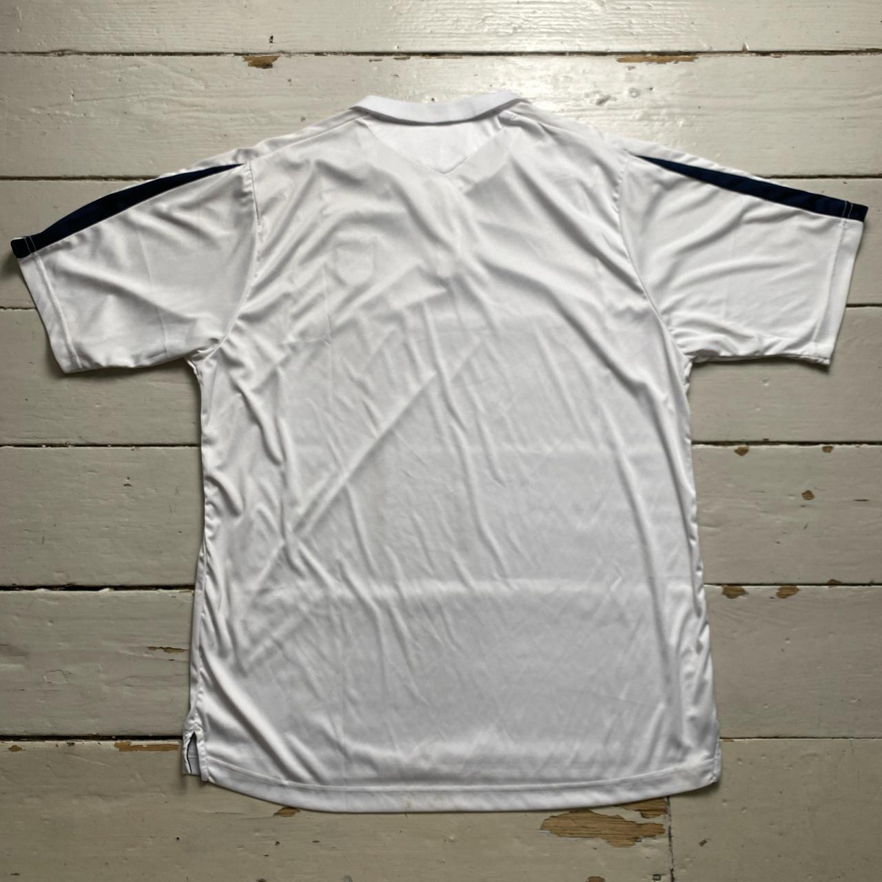 England Umbro White and Navy Vintage Football Jersey