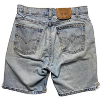 Levis 505 Vintage Stonewash Light Blue Denim Jort Jean Shorts (30W)