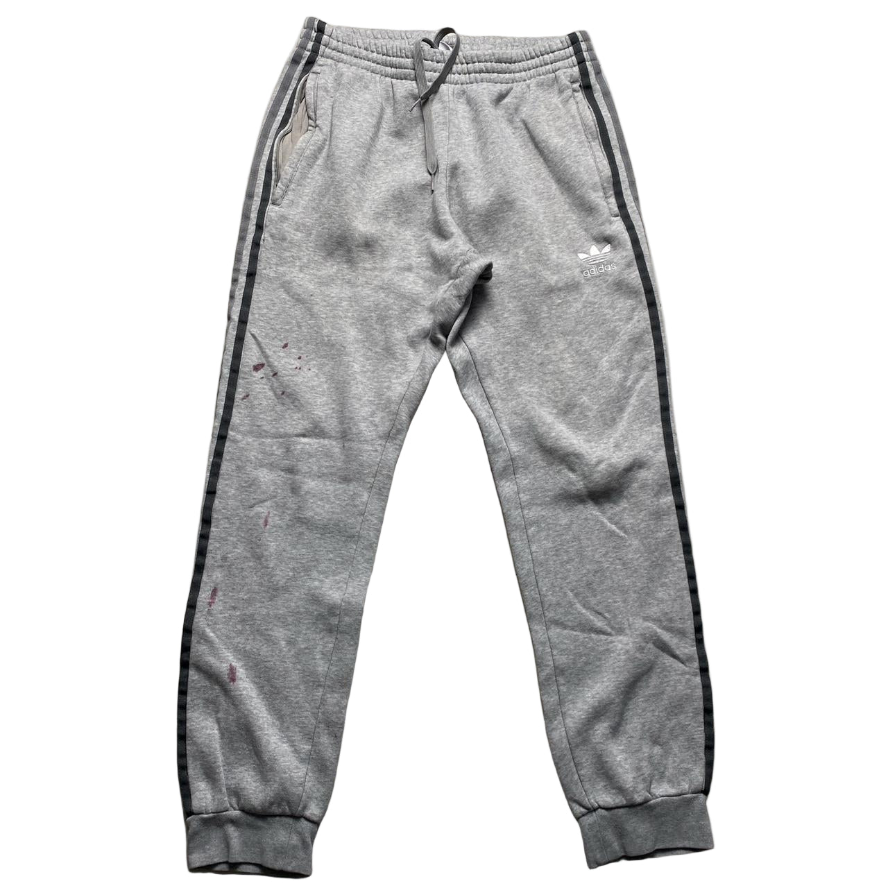 Adidas Grey Tri Stripe Joggers (M)
