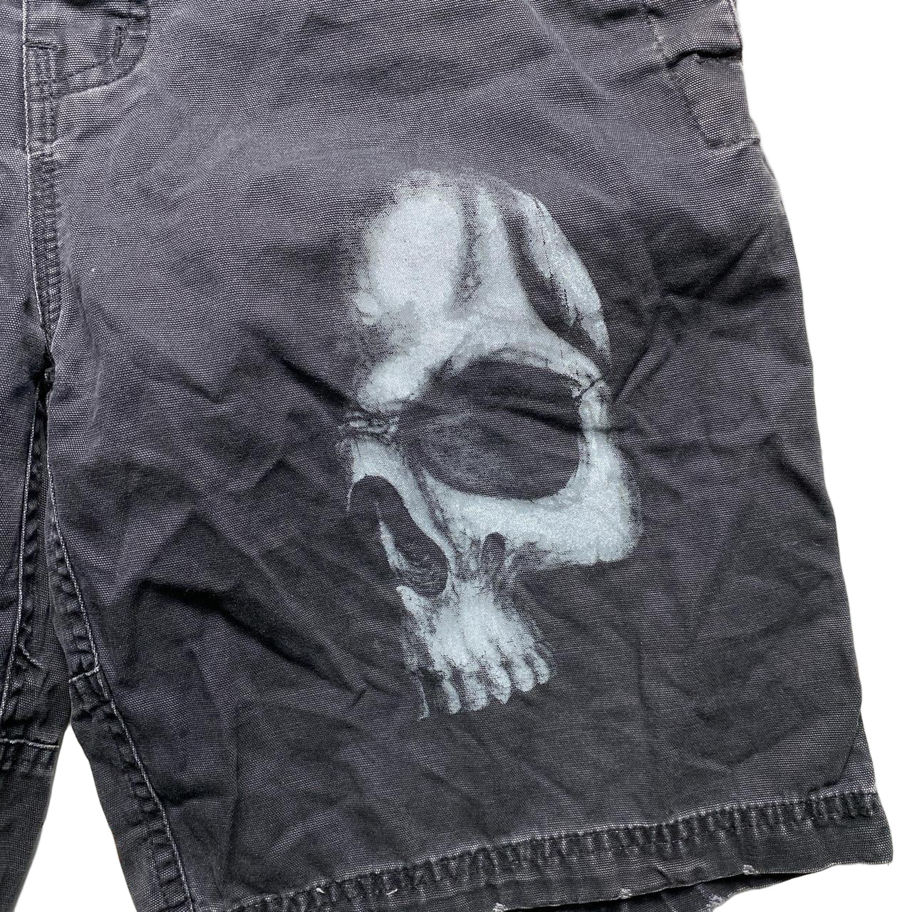 Spiral Vintage Baggy Skull Cargo Jort Shorts (L)