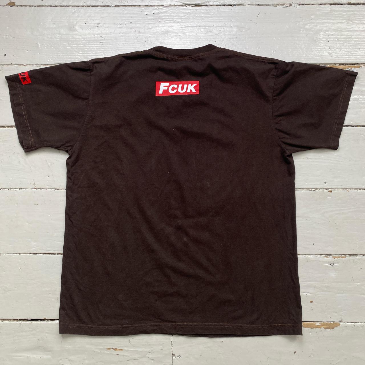 FCUK French Connection Vintage 20th Century FCUK Brown T Shirt